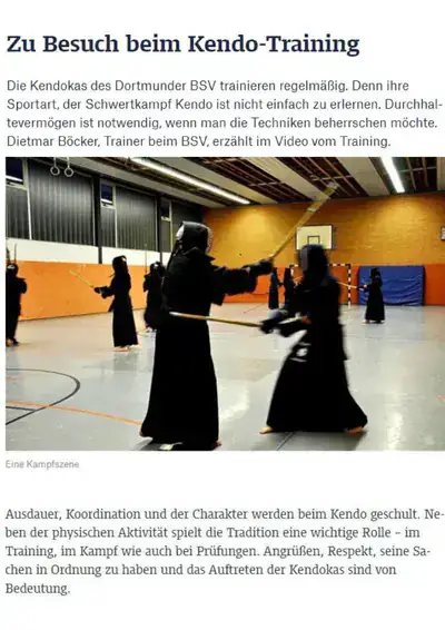 Kendo-Training, Übung mit Shinai