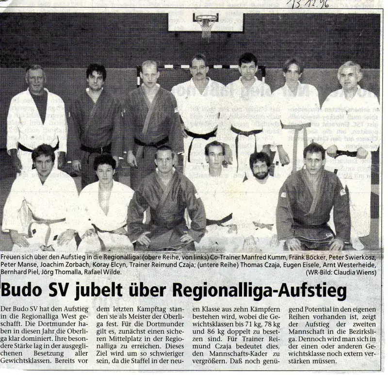 Mannschaft beim Aufstieg 1996