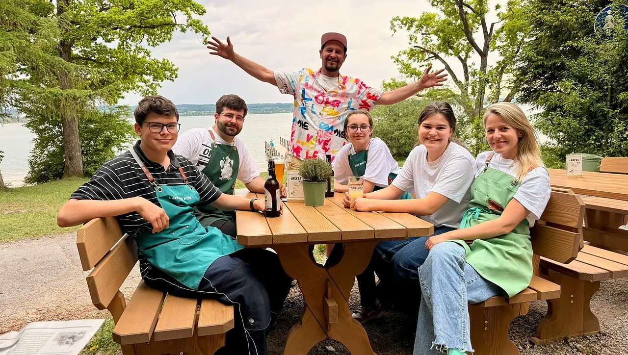 Tina, Andy und das Team vom Froschgartl am Ammersee